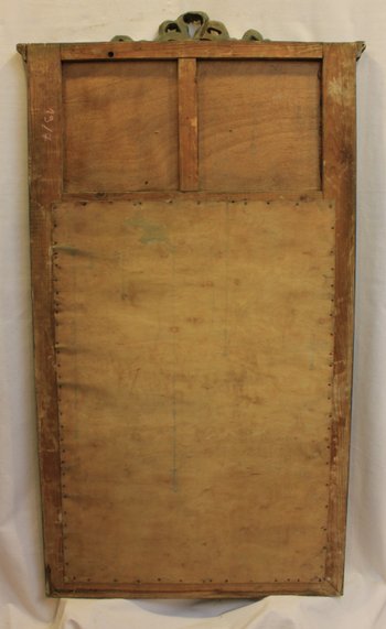 Louis XVI Style Trumeau with Patina, Bevelled Mirror 74 X 135 Cm