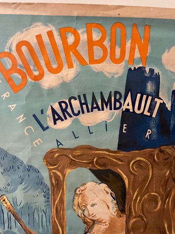 SNCF - Affiche Originale Voyage Bourbon l'Archambault
