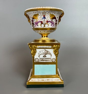 A superb early 19thc Regency Barr, Flight, Barr vase on pedestal base c.1805