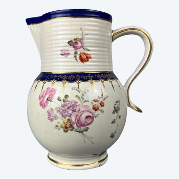 A late 18thc Derby jug hand painted in the manner of Edward Withers c.1775-80