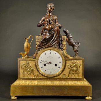 Andre-Antoine RAVRIO : Superb signed Empire period clock.