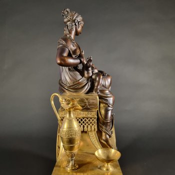 Andre-Antoine RAVRIO : Superb signed Empire period clock.
