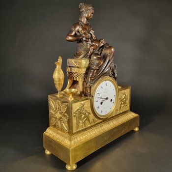 Andre-Antoine RAVRIO : Superb signed Empire period clock.