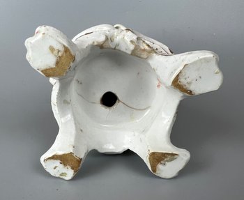 A mid 18thc Bow "New Dancers" figure on a rococo footed base 1756-65