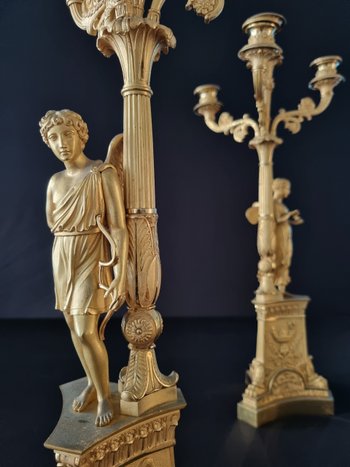 Claude Galle, Superb Pair Of Empire Period Candelabra.