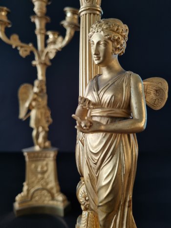 Claude Galle, Superb Pair Of Empire Period Candelabra.