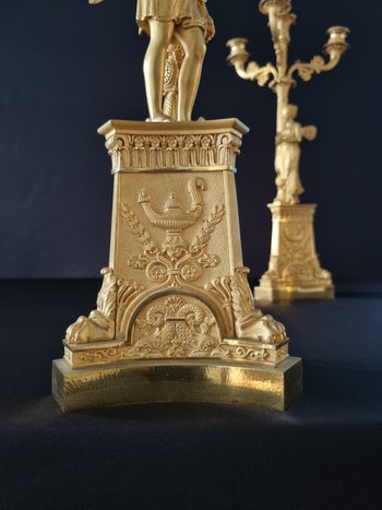 Claude Galle, Superb Pair Of Empire Period Candelabra.