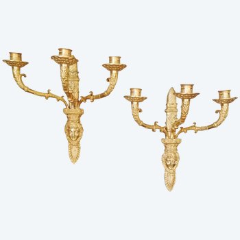 Thomire: Beautiful Pair of Empire Period Sconces.