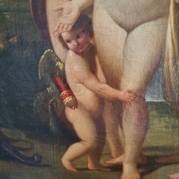 Jacques-Antoine Vallin, Il Giudizio Di Paride, Olio Su Tela, Fine Settecento.