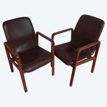 Pair Of Scandinavian Dyrlund Armchairs