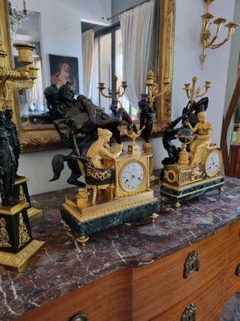 Bellissimo Pendolo Firmato Per Lo Studio Dell'Astronomia, Periodo Impero.