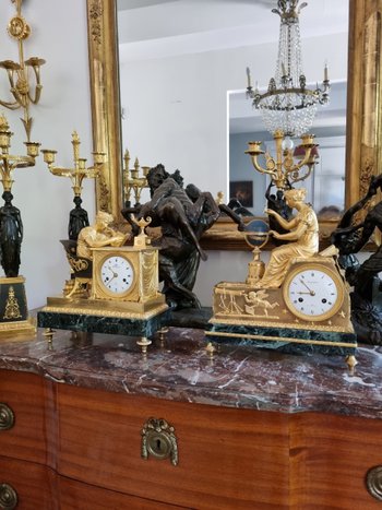 Bellissimo Pendolo Firmato Per Lo Studio Dell'Astronomia, Periodo Impero.