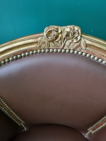 Sulpice Brizard, Exceptionnel Fauteuil De Bureau Tournant, d'époque Louis XVI.