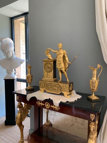 Feuchère P. F: Exceptional Achilles Glory Clock, Empire period.