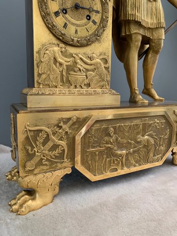 Feuchère P. F: Exceptional Achilles Glory Clock, Empire period.