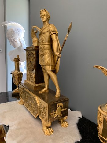 Feuchère P. F: Exceptional Achilles Glory Clock, Empire period.