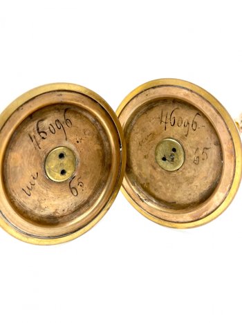 Pair of Barbédienne foundry candlesticks in bronze