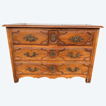 Commode Parisienne d'époque Louis XIV En Noyer