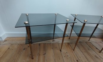 Pair of sofa ends or bedside tables in the Jansen house style