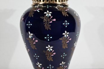 Ceramic and gilded bronze vase, Manufacture Boch Frères Keramis - End of XIXth century