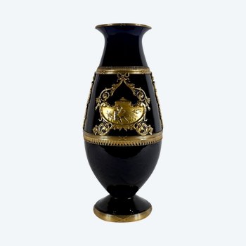 Ceramic and Gilded Bronze Vase - End of XIXth century