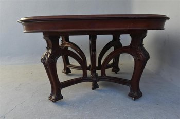 Table En Acajou Richement Travaillée Art Nouveau 1900