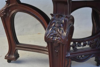 Table En Acajou Richement Travaillée Art Nouveau 1900