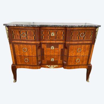 Transition Style Commode In Marquetry