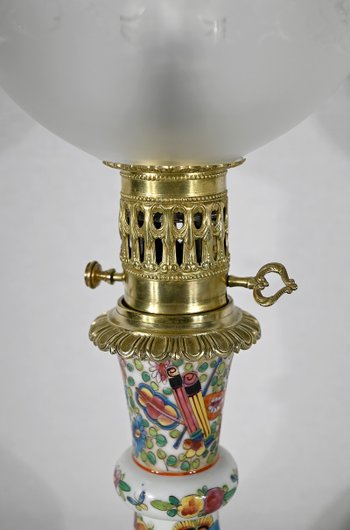 Coppia di lampade a olio, periodo Napoleone III - metà del XIX secolo