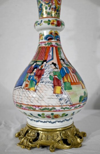Coppia di lampade a olio, periodo Napoleone III - metà del XIX secolo