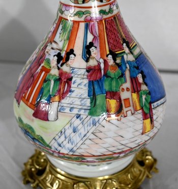 Coppia di lampade a olio, periodo Napoleone III - metà del XIX secolo