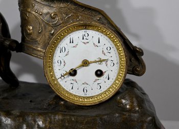 Importante Horloge en Régule « Course Romaine » de X.Raphanel – Fin XIXe