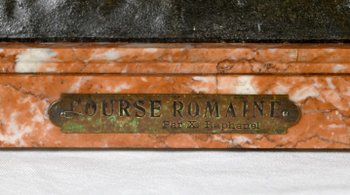 Importante Horloge en Régule « Course Romaine » de X.Raphanel – Fin XIXe