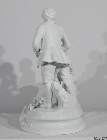 Earthenware " Couple of Galants ", after F.Boucher, Sèvres - End of XIXth century