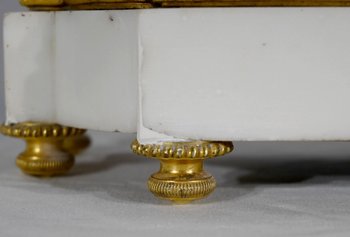 Bronze and marble clock, Louis XVI style, Napoleon III period - Middle 19th century