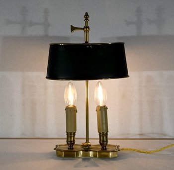 Piccola lampada a bouillotte in ottone - Fine XIX secolo