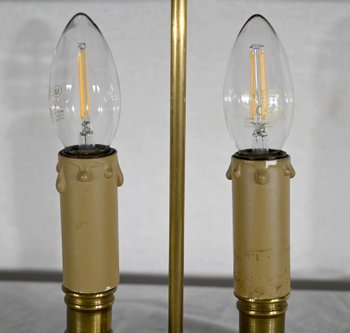 Piccola lampada a bouillotte in ottone - Fine XIX secolo