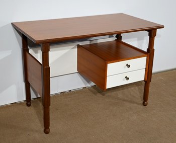Piccola scrivania in mogano e teak, stile Gautier - 1960