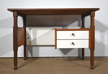 Piccola scrivania in mogano e teak, stile Gautier - 1960