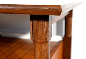 Piccola scrivania in mogano e teak, stile Gautier - 1960
