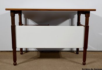 Piccola scrivania in mogano e teak, stile Gautier - 1960