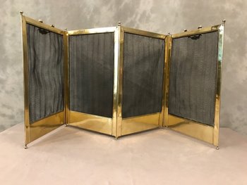 Focolare in ottone stampato del XIX secolo con archetto