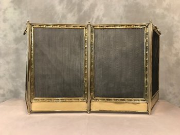 Focolare in ottone stampato del XIX secolo con archetto