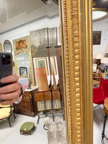 Miroir Doré Style Louis XVI H: 155 Cm