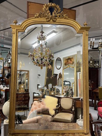 Miroir Doré Style Louis XVI H: 155 Cm