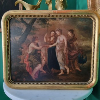 Ende des 18. Jahrhunderts, Das Urteil des Paris, Öl auf Tafel.