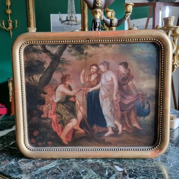 Ende des 18. Jahrhunderts, Das Urteil des Paris, Öl auf Tafel.
