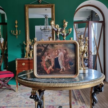 Ende des 18. Jahrhunderts, Das Urteil des Paris, Öl auf Tafel.