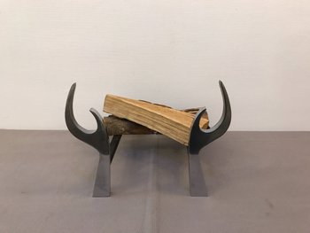 Chromed Metal Fireplace Accessories Set Circa 1970