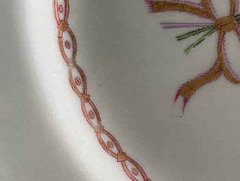 Haviland - Series Of 12 Flat Plates In Limoges Porcelain Model Au Charme Du Logis